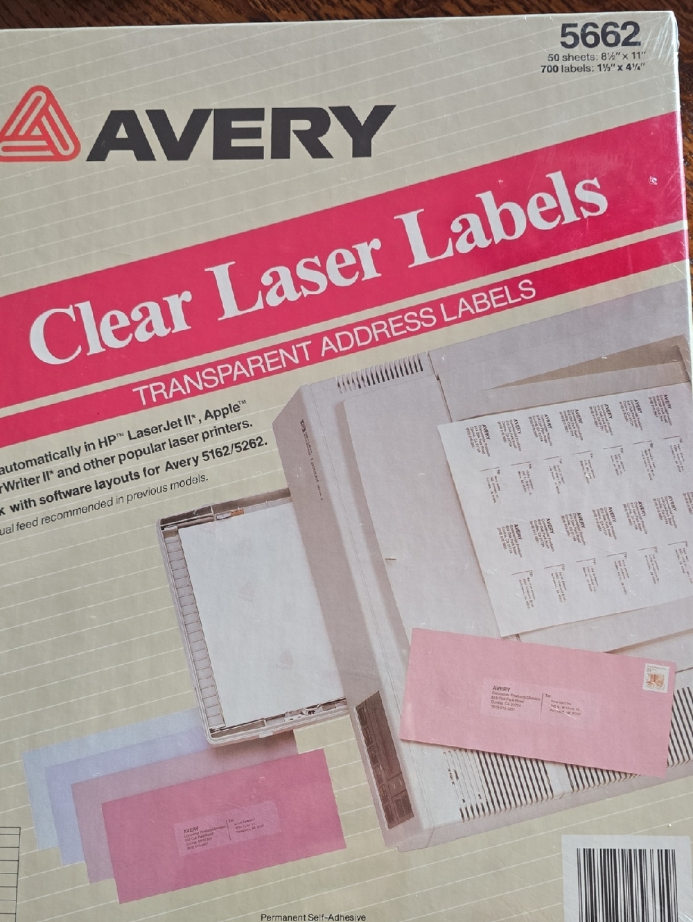 Avery Clear Laser Labels - Transparent Address Labels